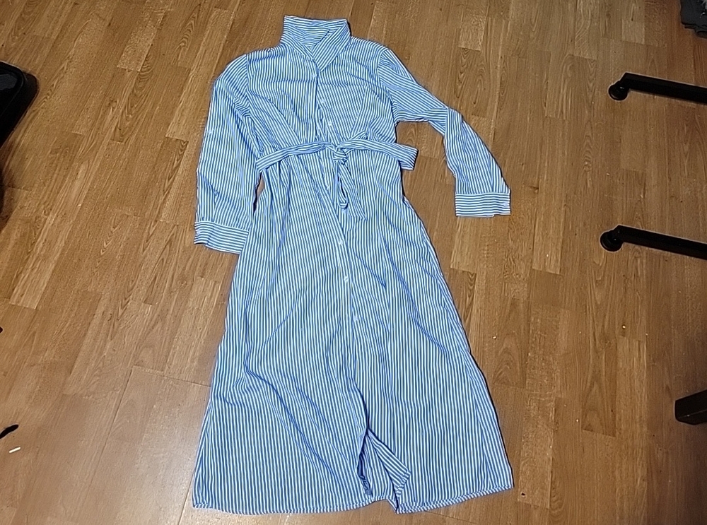 Maxi Shirt Dress With Long Sleeves